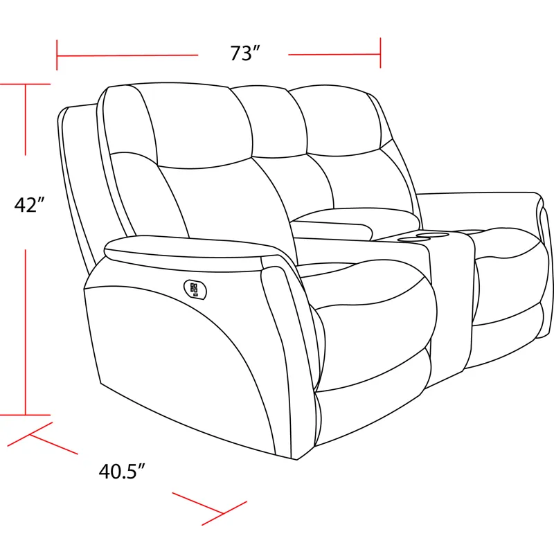Linus Hudson Grey Power Reclining Sofa and Loveseat