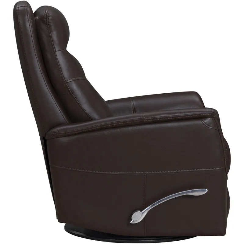 Gemini Milan Brown Manual Swivel Glider Recliner