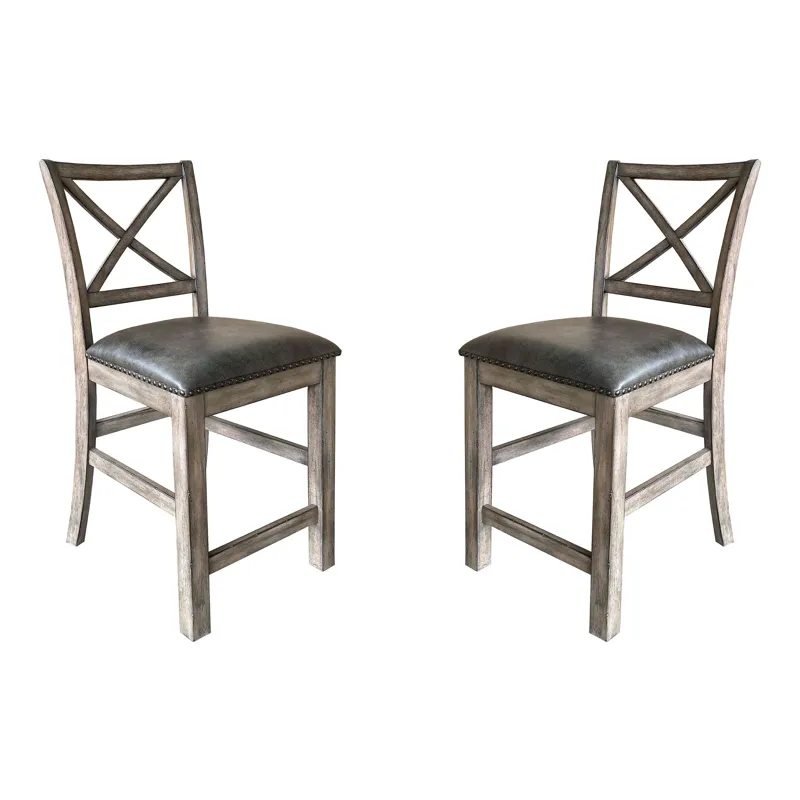 Lodge Dining Upholstered Counter Chair Two Pack