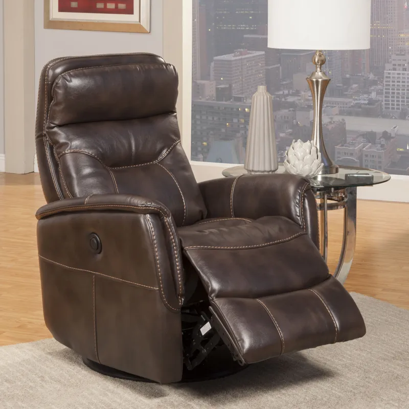 Gemini Truffle Power Swivel Glider Recliner Two Pack