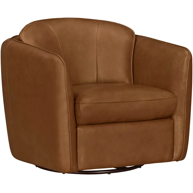 Norwood Renaissance Chestnut Swivel Glider Accent Chair Two Pack