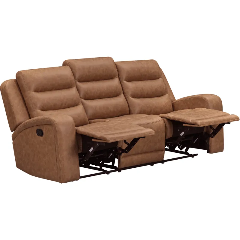 Napa Wrangler Clay Manual Triple Recline Sofa
