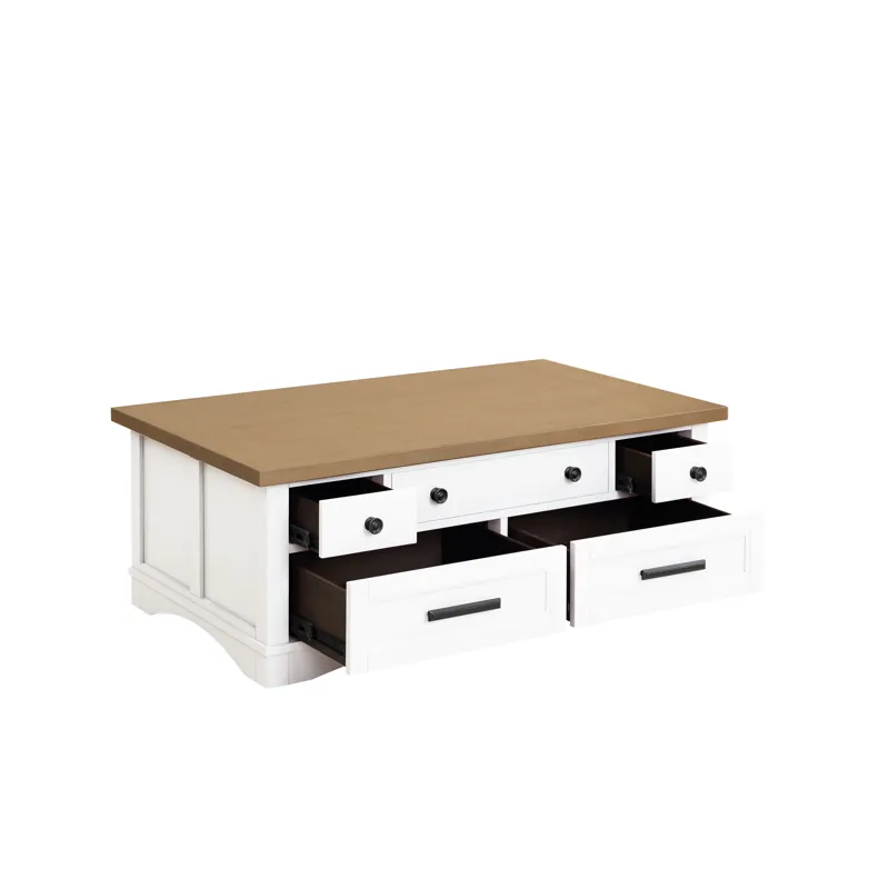 Americana Modern Cotton Lift Top Cocktail Table with 2 End Tables