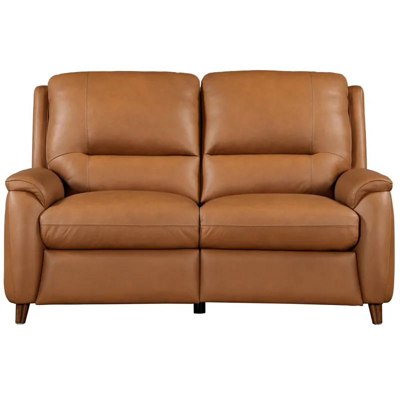 Austin Caramel Cream Power Reclining Sofa and Loveseat