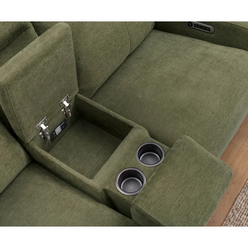 Traxton Jasper Moss Power Zero Gravity Sofa Loveseat and Recliner