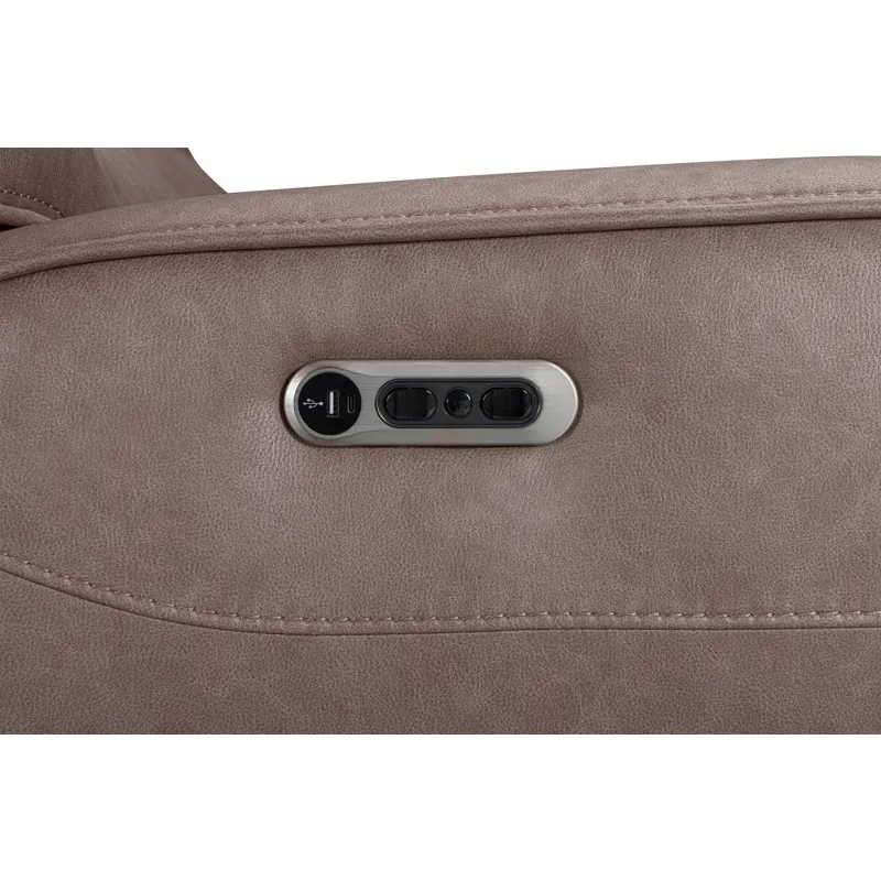 Lawson Sydney Brunette Power Zero Gravity Tilt Console Loveseat P2