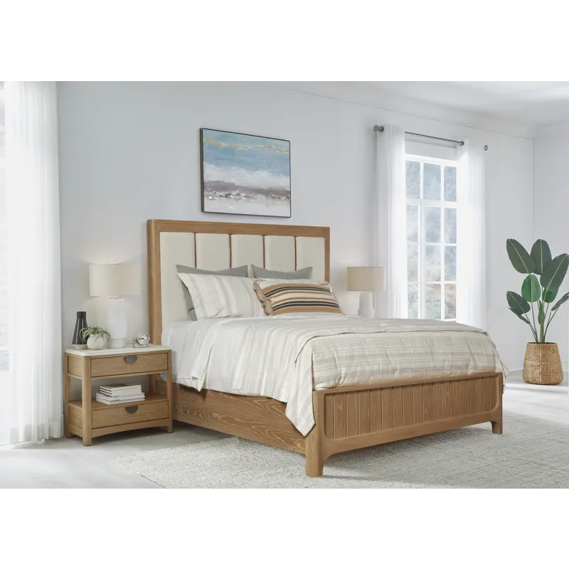 Escape Bedroom King Panel Bed with 2 Nightstands