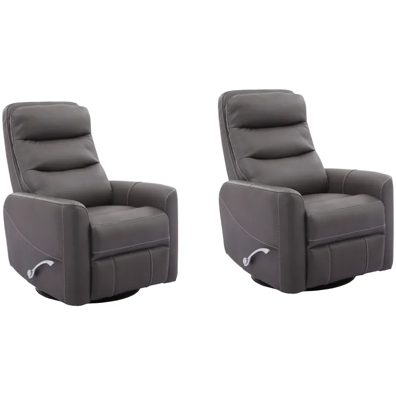Hercules Haze Swivel Glider Recliner Two Pack