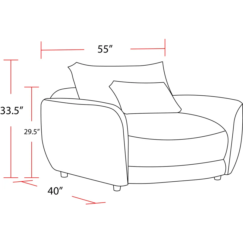 Utopia Mega Ivory Chair and A Half with Lumbar Pillow Two Pack