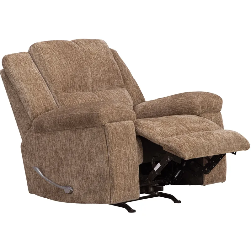 Bronco Plush Tobacco Manual Rocker Recliner