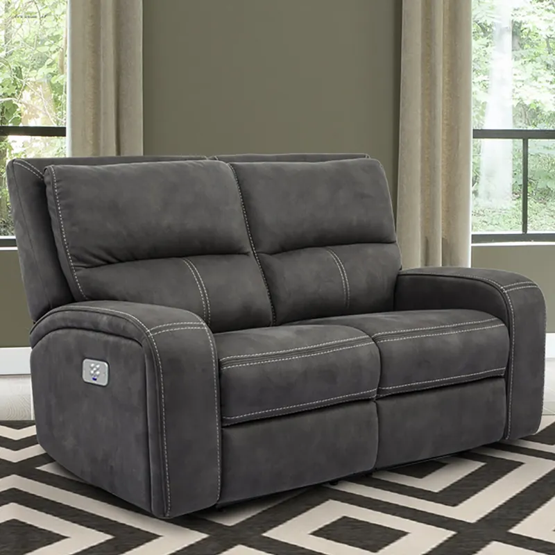 Polaris Slate Power Reclining Sofa Loveseat and Recliner