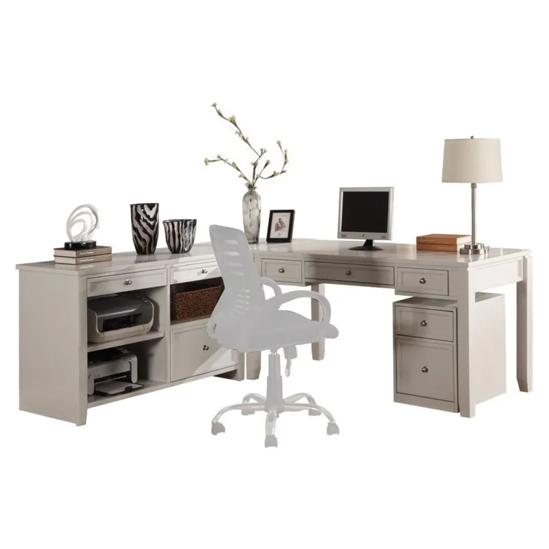 Boca L Shape Desk with Credenza and Lateral File