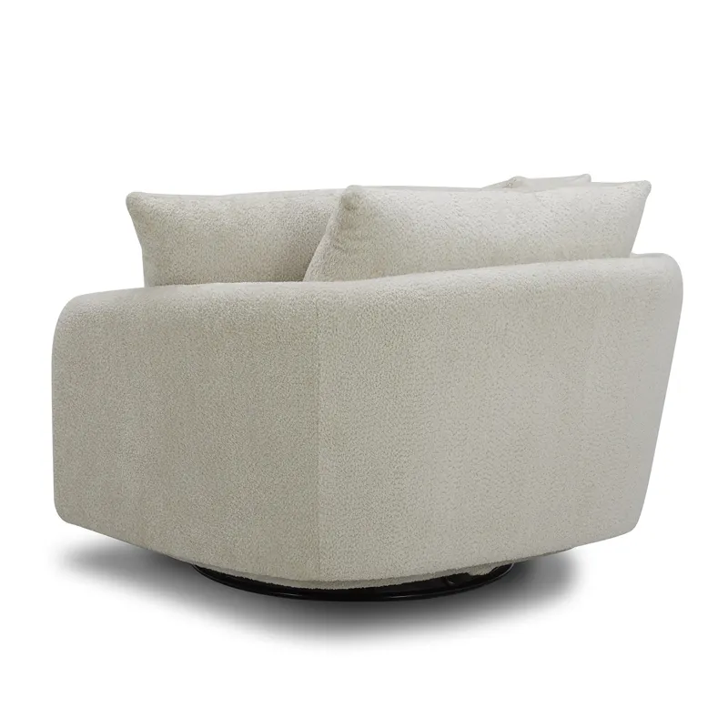 Boomer Utopia Sand Large Swivel Chair with 2 Toss Pillows Two Pack