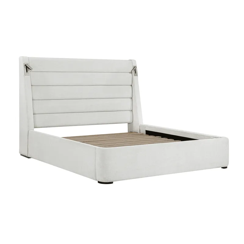 Giorgio Dreamy Linen Queen Bed with Speakers