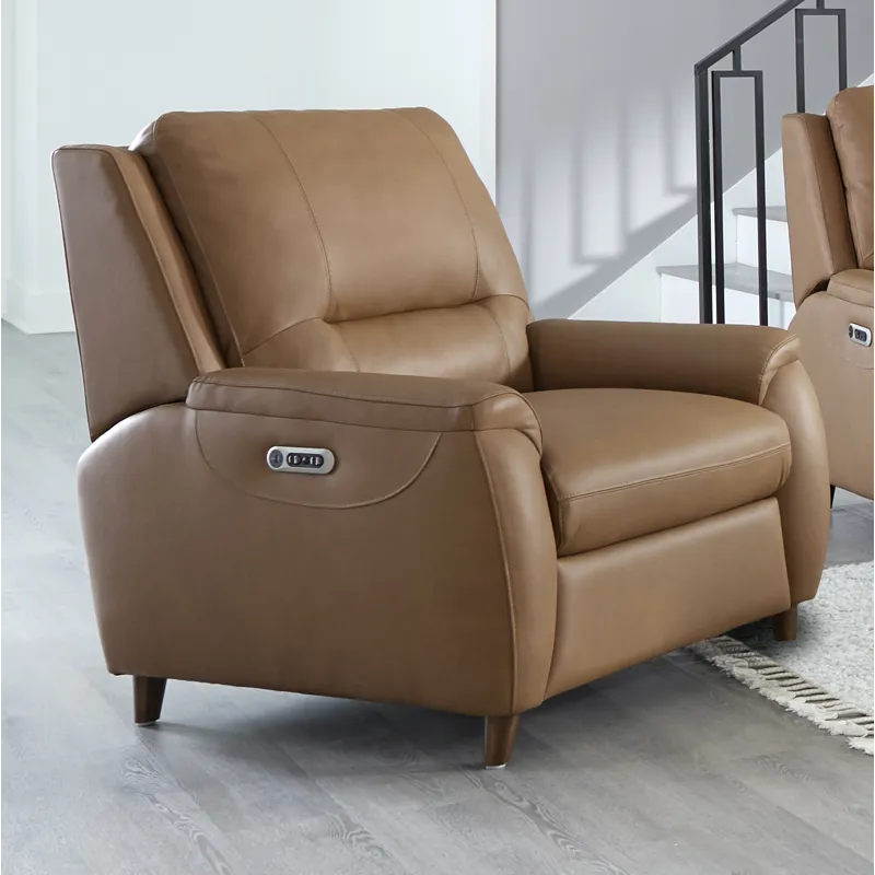 Austin Caramel Cream Power Reclining Sofa and Recliner