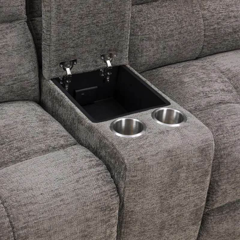 Buster Cabot Stone Manual Reclining Sofa and Loveseat