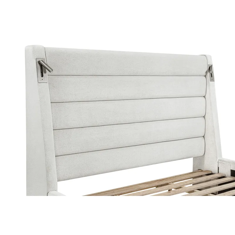 Giorgio Dreamy Linen Queen Bed with Speakers