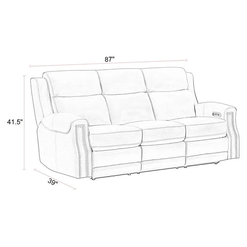 Hensley Marina Dream Power Reclining Sofa Loveseat and Recliner