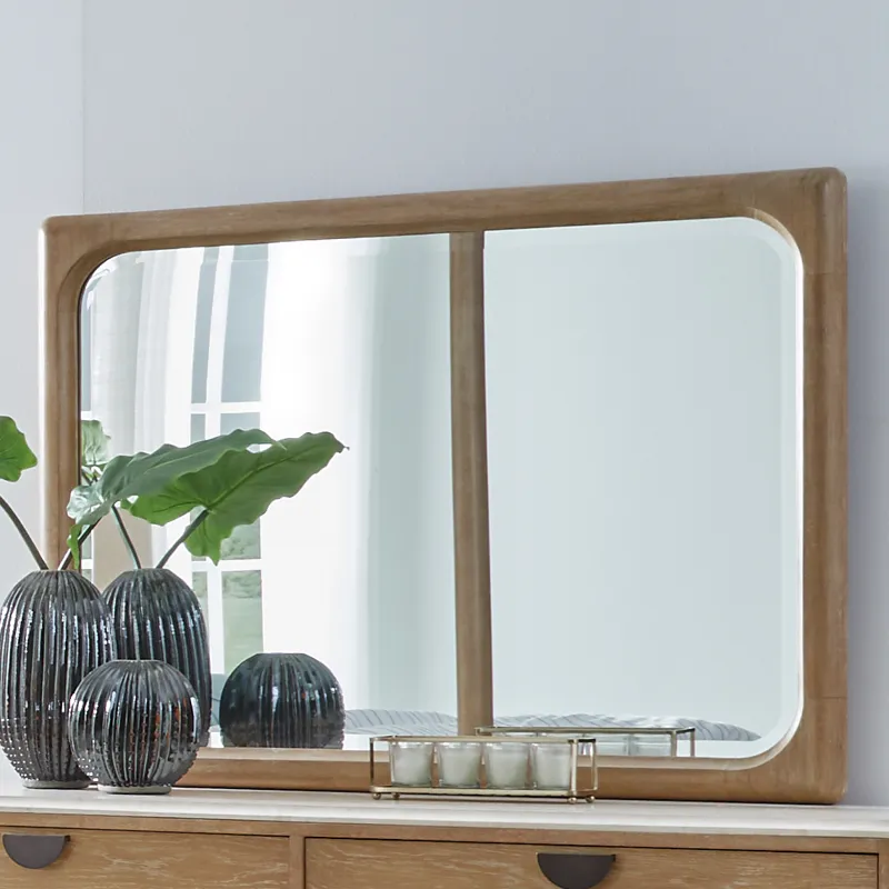 Escape Bedroom Queen Panel Bed with Dresser and Mirror
