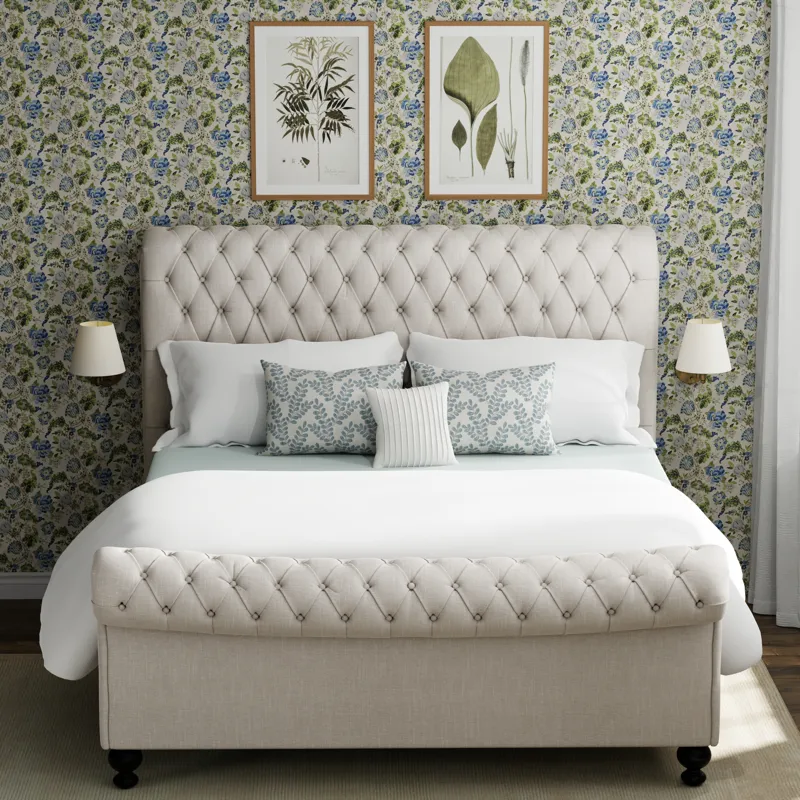 Jackie Crepe Queen Bed