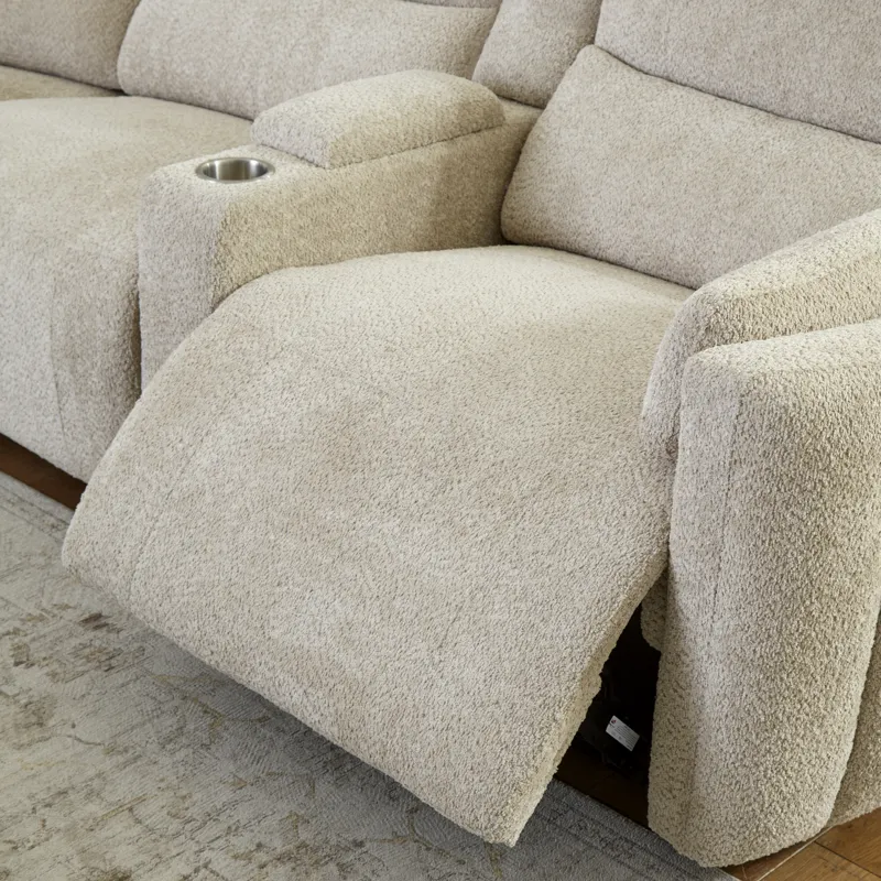 Modesto Buttercream 6 Piece Modular Power Reclining Sectional with Power Adjustable Headrests