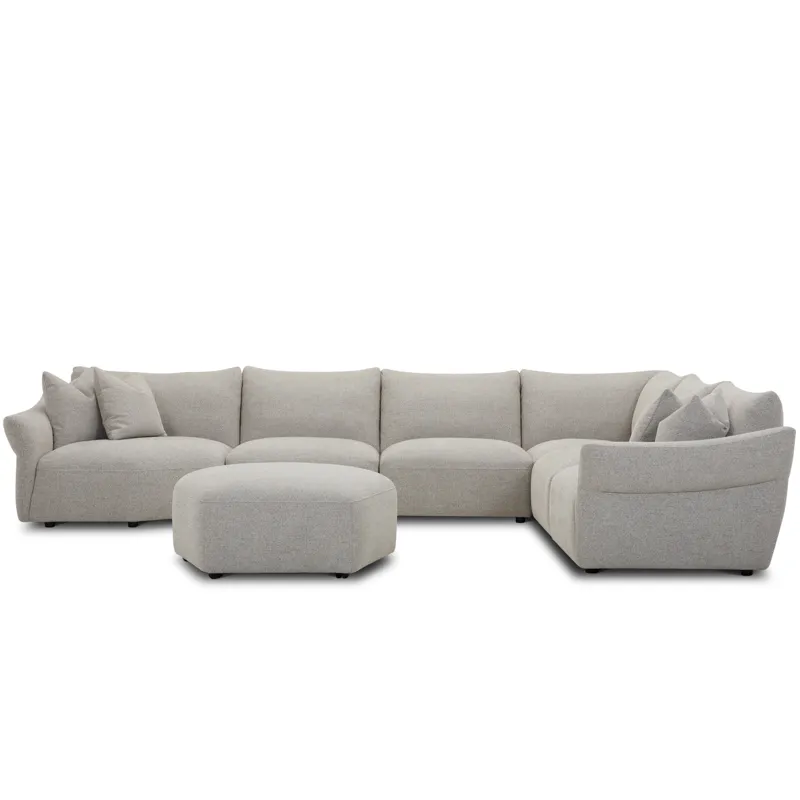 Playful Canes Cobblestone 6 Piece Modular Sectional