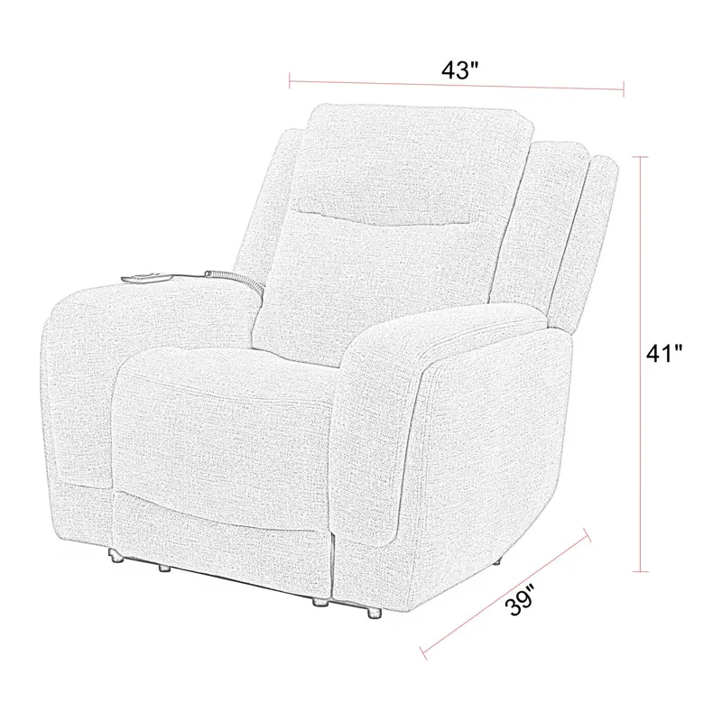 Penfield Frappe Power Reclining Sofa and Two Recliners