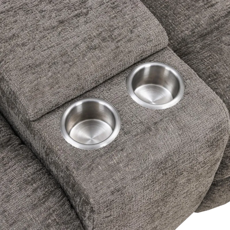Buster Cabot Stone Manual Reclining Sofa and Loveseat