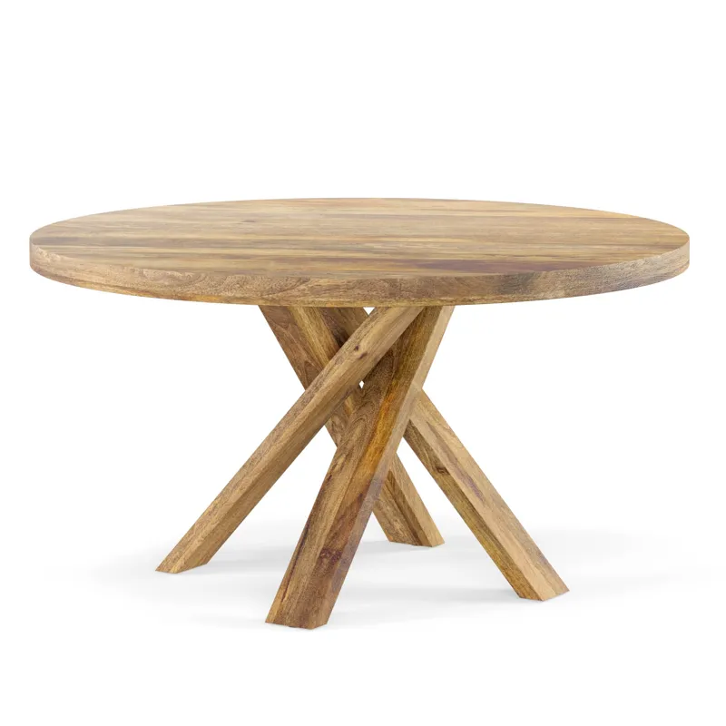 Crossings Downtown Dining 60 Inch Round Dining Table With 4 Upholstered Chairs