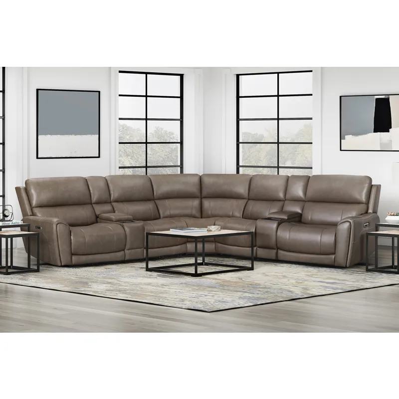 Hancock Bette Hazel 7 Piece Zero Gravity Power Reclining Sectional with Power Adjustable Headrests