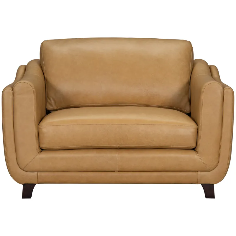 Hayden Renaissance Marigold Stationary Chair and a Half with Ottoman
