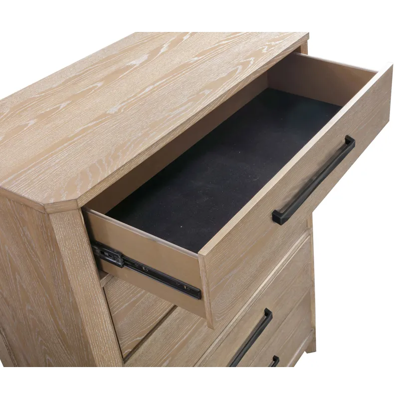 Breckenridge Bedroom Queen Bed 2 Nightstands Dresser with Mirror and Chest