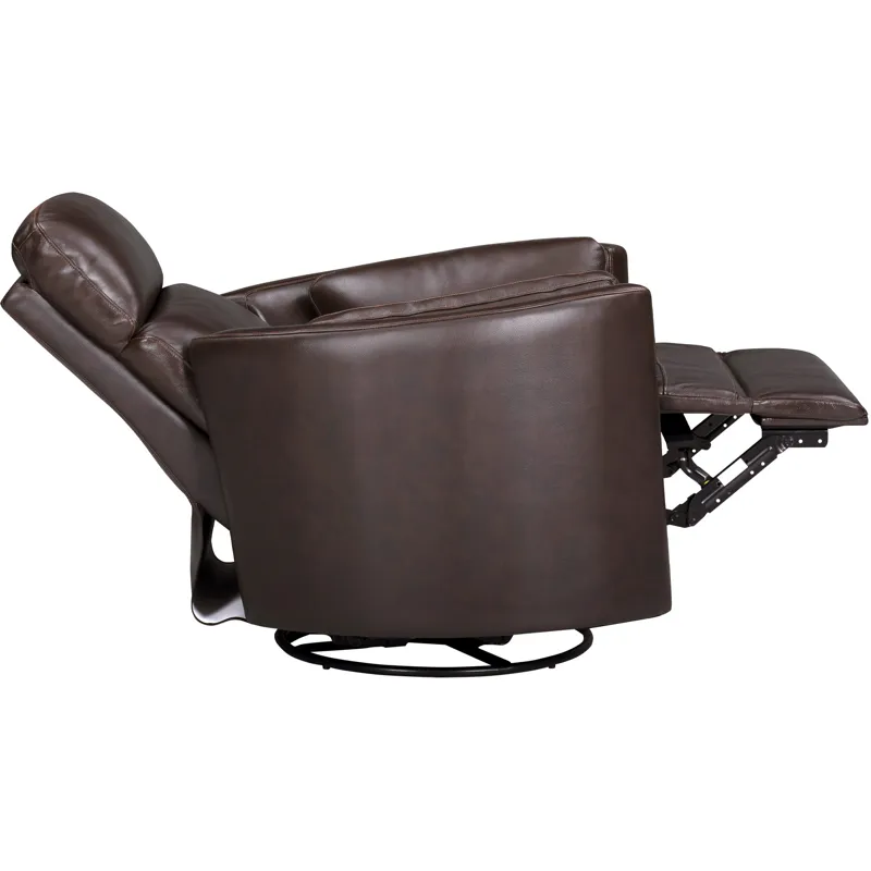 Radius Hickory Brown Manual Swivel Glider Recliner Two Pack