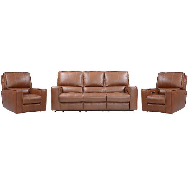 Rockford Verona Saddle Power Reclining Sofa and Two Recliners
