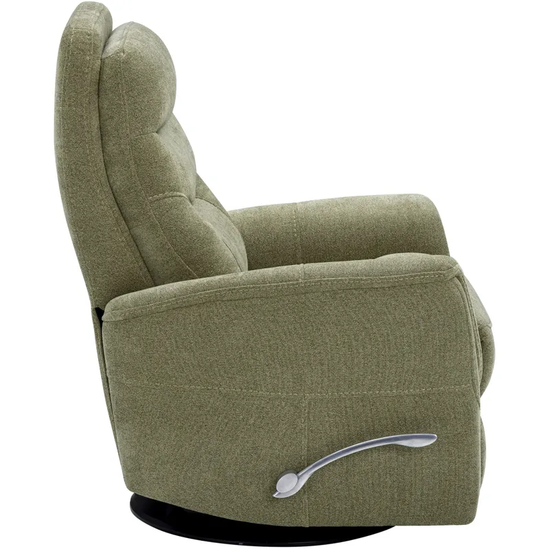 Gemini Snazzy Olive Manual Swivel Glider Recliner Two Pack