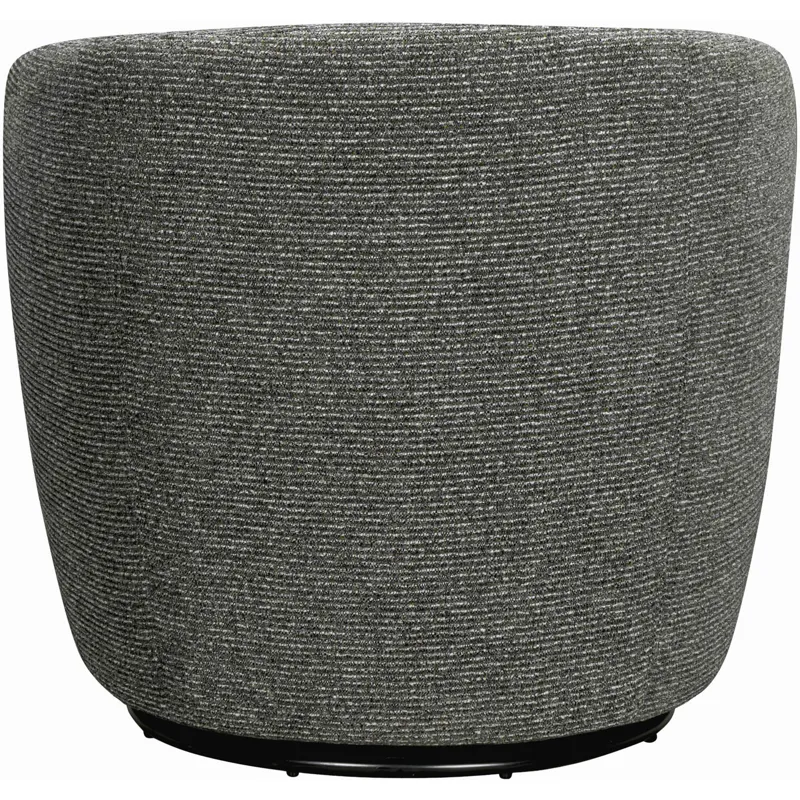 Mingle Thatch Black Swivel Glider Accent Chair Two Pack