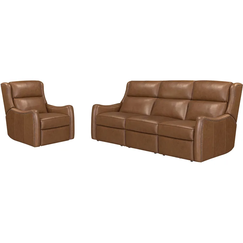 Channing Renaissance Cinnamon Power Zero Gravity Sofa and Recliner