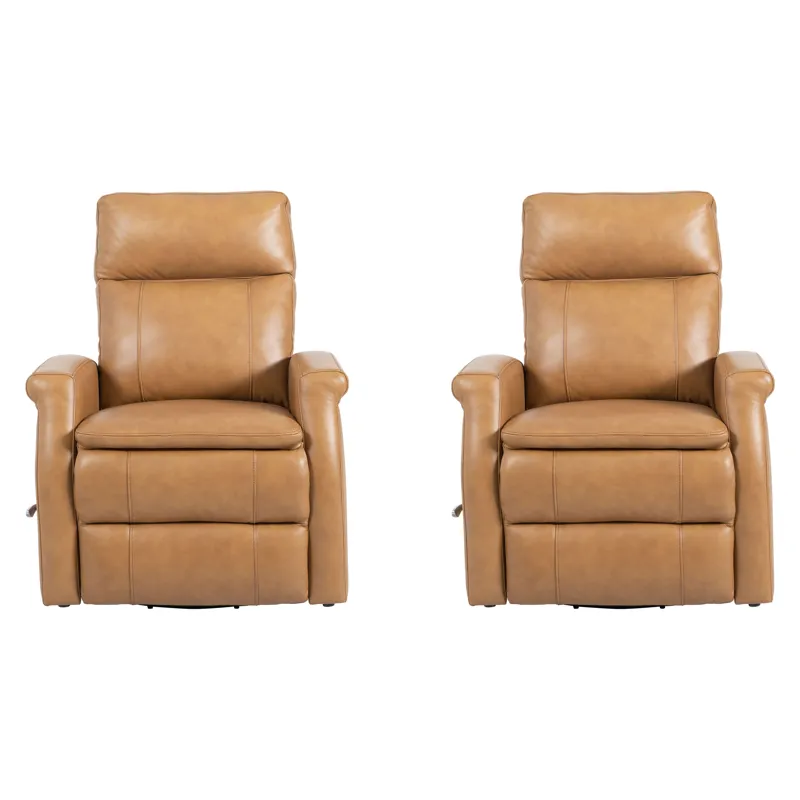 Bristol Russet Swivel Glider Recliner Two Pack
