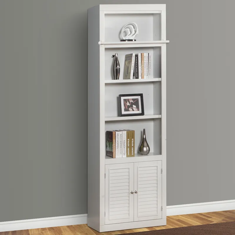 Boca 6 Piece Library Wall with Corner Bookcases