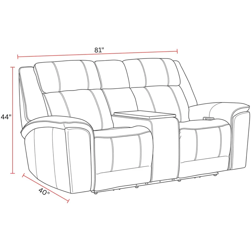 Colton Branson Tweed Power Zero Gravity Sofa and Recliner with Immersive Audio