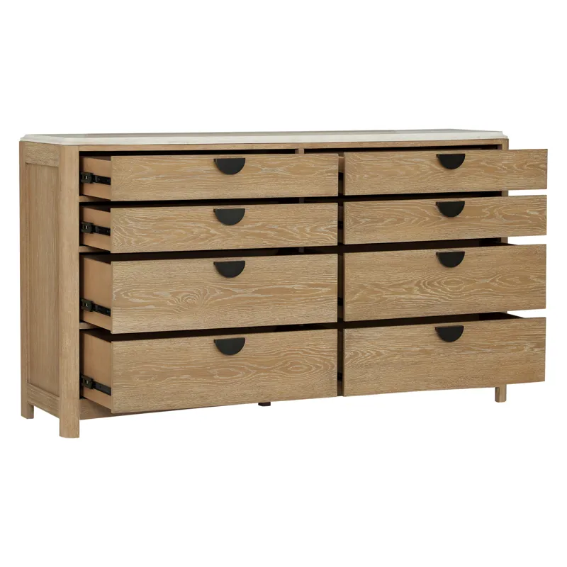 Escape Bedroom Queen Panel Bed with Dresser and Mirror
