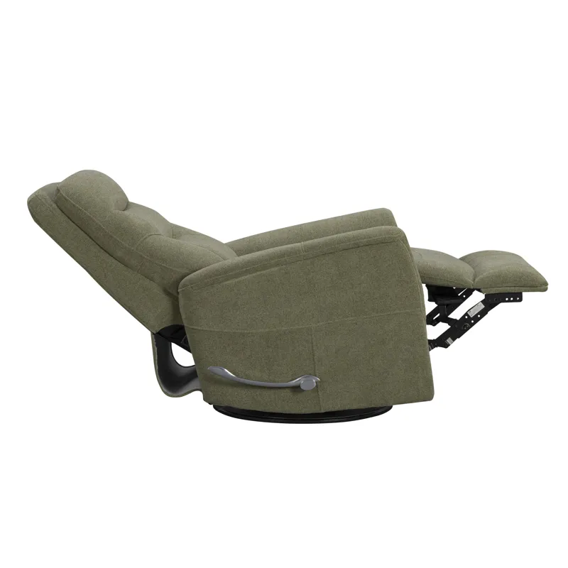 Gemini Snazzy Olive Manual Swivel Glider Recliner