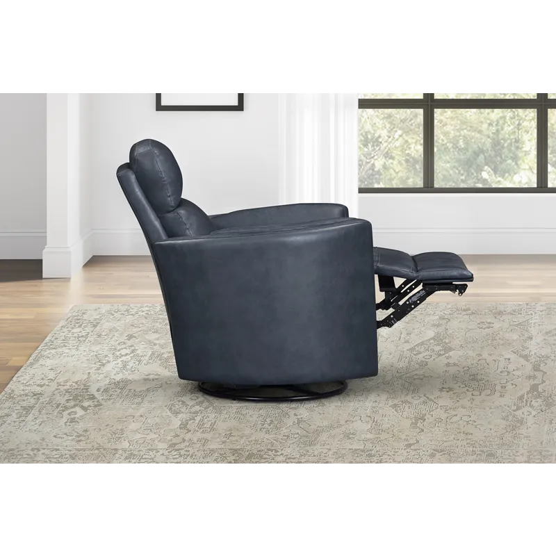 Radius Vintage Navy Power Swivel Glider Recliner