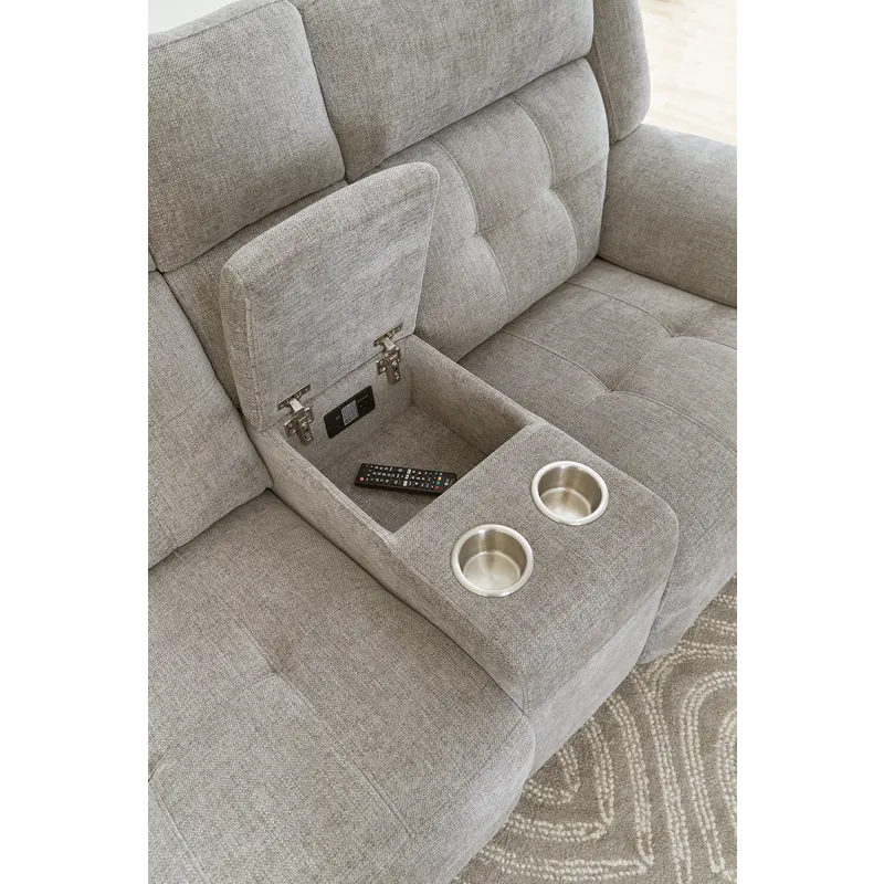 Richland Bristol Grey Power Reclining Sofa and Loveseat