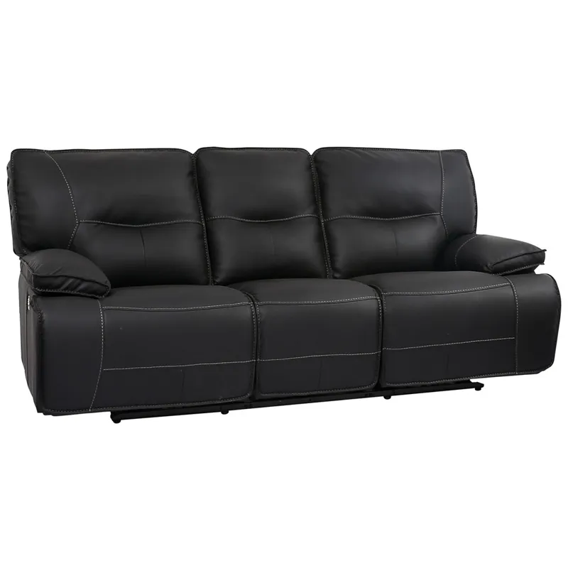 Spartacus Black Power Reclining Sofa and Two Recliners