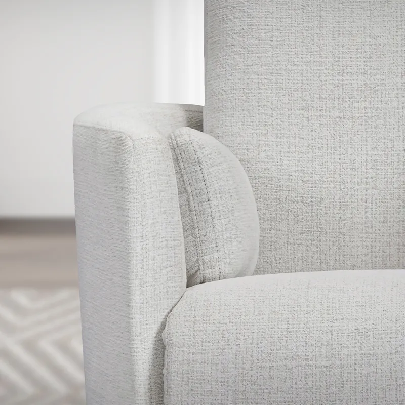 Turner Acadia White Manual Swivel Glider Recliner