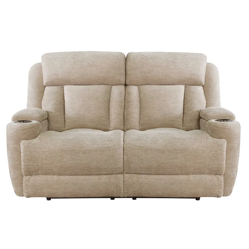 Dalton Lucky Fawn Power Reclining Sofa and Loveseat