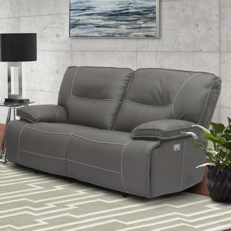 Spartacus Haze Power Reclining Sofa and Loveseat