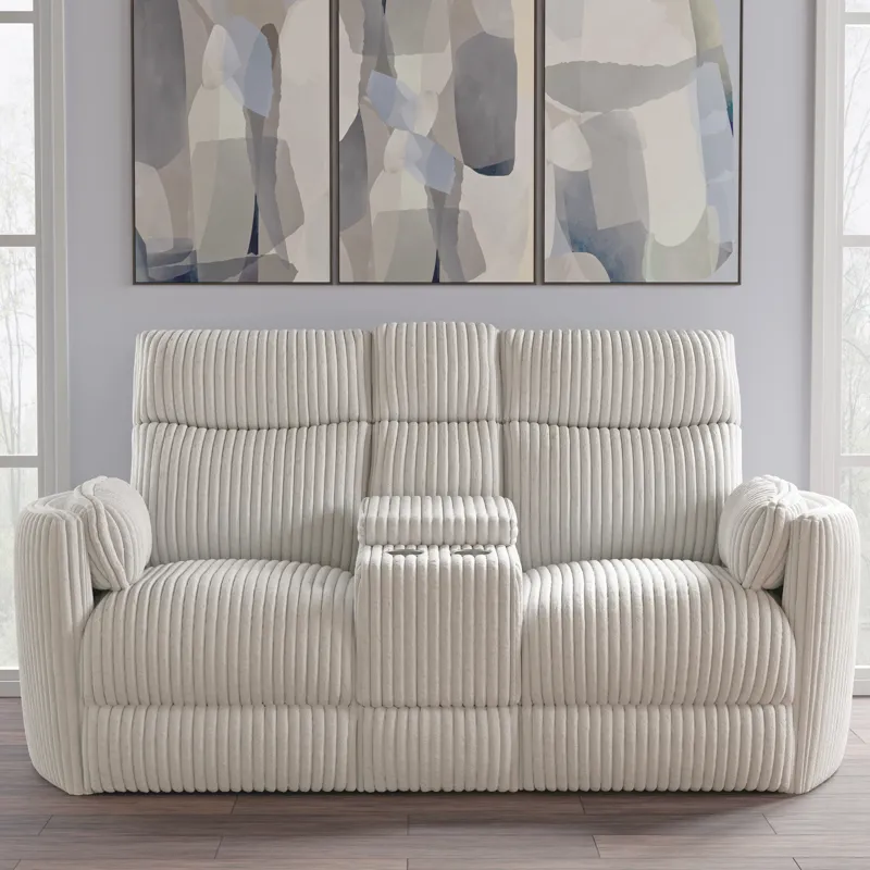 Radius Mega Ivory Power Reclining Sofa Loveseat and Recliner