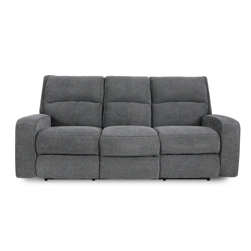 Polaris Bizmark Grey Power Reclining Sofa and Loveseat